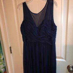 Bridesmaid Dress with illusion sweetheart neckline